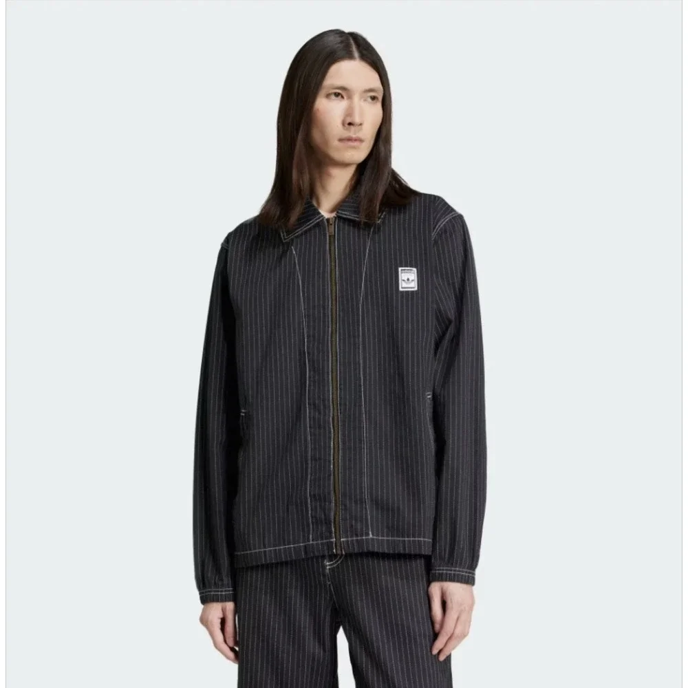 adidas Originals Wabash‎ Nylon Coach Jacket Black Full-Zip Men's Small NWT